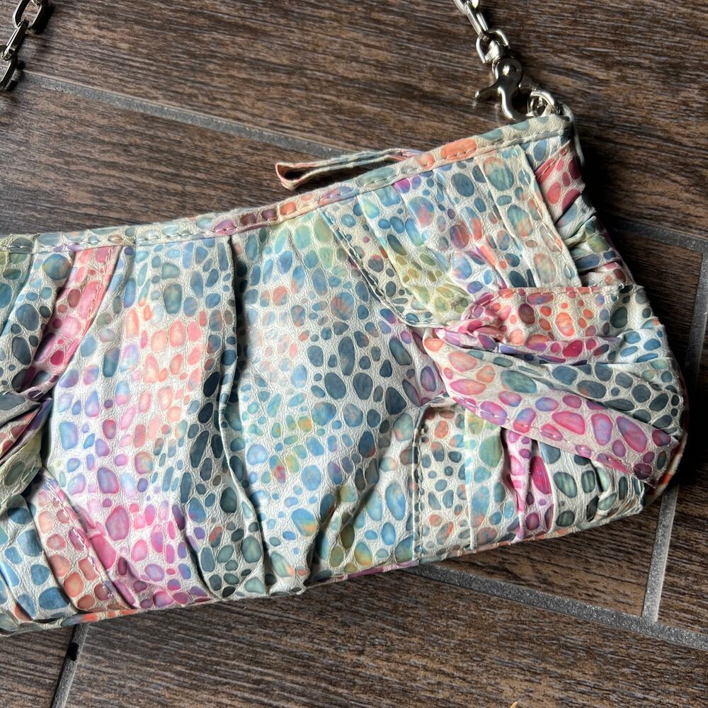 Sondra Robert SR2 Multi Color pastel giraffe print Y2K chain shoulder bag - Picture 6 of 12